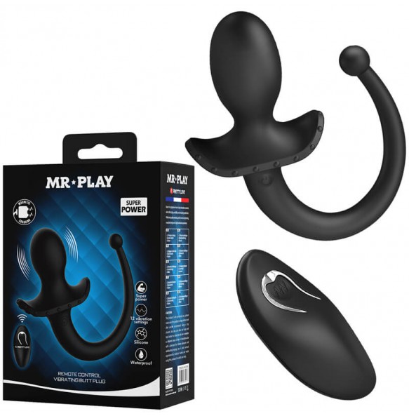 MR PLAY - Vibrating Anal Plug Tail (Wireless Remote - Chargeable)